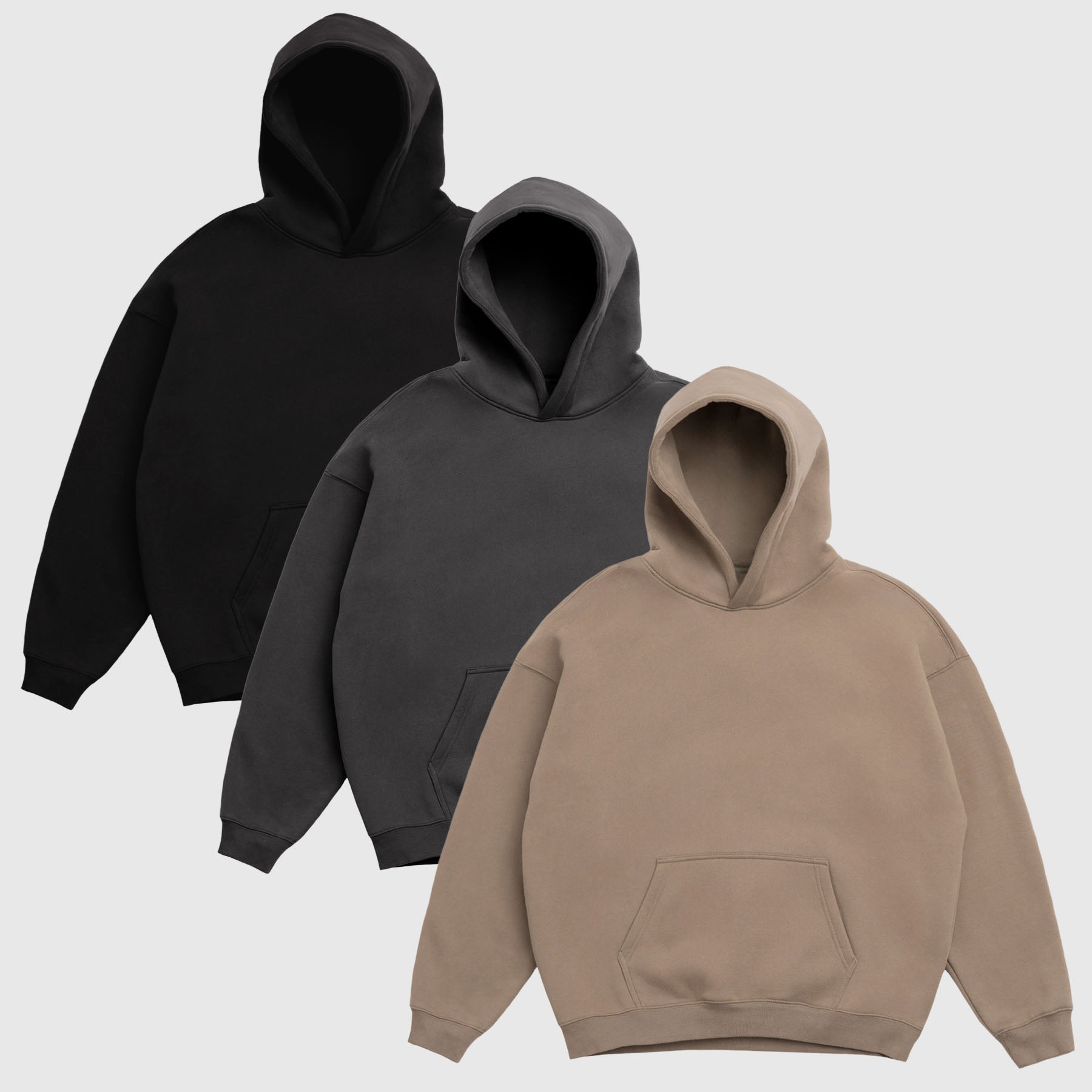 Relaxed Soft Hoodie 3-Pack